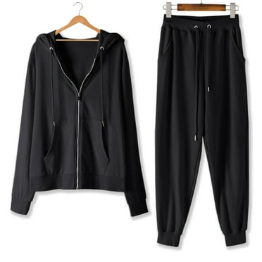 2 Pcs Women Tracksuits Jogger Set,Thin Zipper Sweatsuit Sets for Women 2 Piece,Two Piece Outfits Women Pants and Hoodies Jogging Suit,Long Sleeve Jogging Tracksuits Sexy Long Pants Sets with Pockets