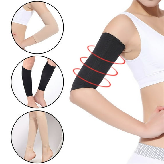 2 Pcs Women Weight Loss Thin Arm Fat Slimmer Wrap Elasticity Belt Arms Sleeve, Fit, Exercise, Soft