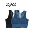 thumbnail image 1 of 2 Pcs Women's Seamless Padded Sports Bra High Impact Mesh  Full Coverage Yoga Sports Bra Crop Tank Tops Swim Bra Gym Dancing Jogging Workout Yoga Bra, 1 of 8