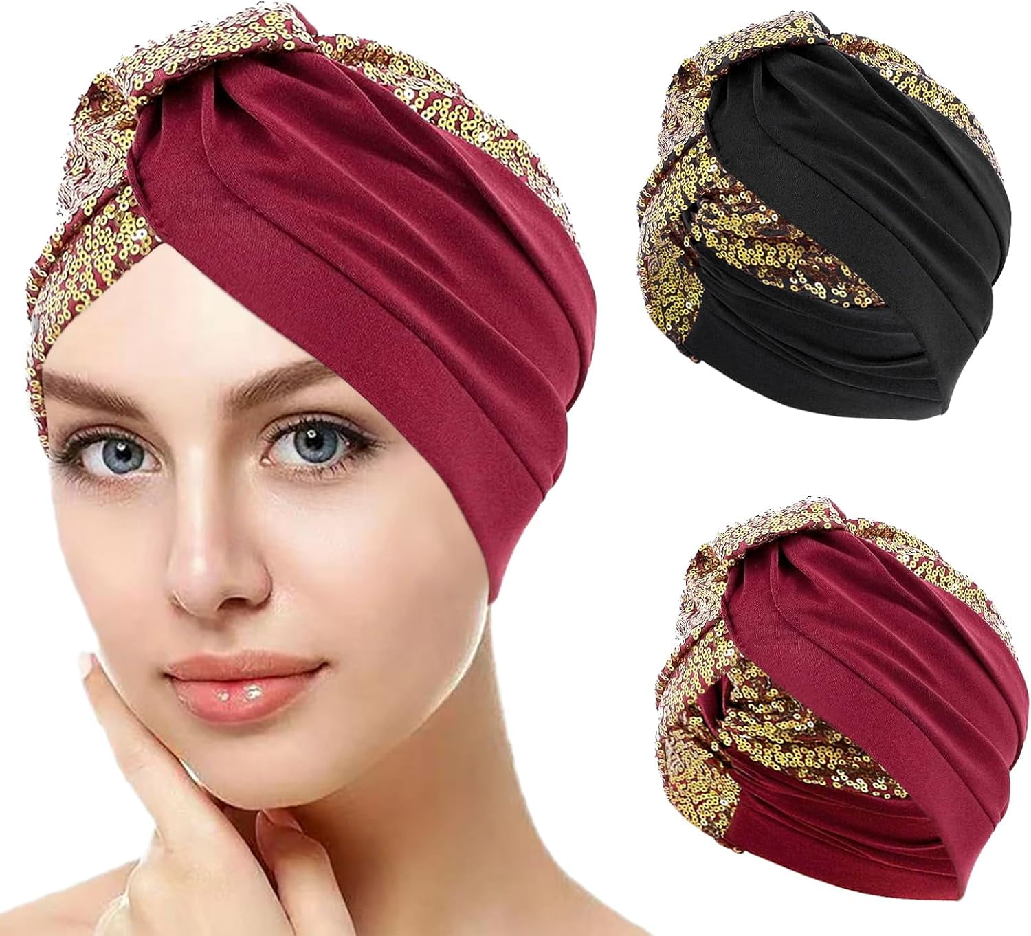 Xiang Ru Vrouwen Moslim Cap - Heldere Zijde Parel Bloem - Hijab Beanie Turban Chemo Bandana Hoofddeksels Haaruitval Slaap Xiang Ru Vrouwen Moslim Cap - Heldere Zijde Parel Bloem - Hijab Beanie Turban Chemo Bandana Hoofddeksels Haaruitval Slaap