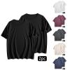 2 Pcs Womens Summer Tee Shirts Pullover Sweater Blouses Scooped Neck Tee Short Sleeve Tops Solid Basic T-Shirts Trends Lightweight Tunic Tops Going Out Beach Vacation Clothes
