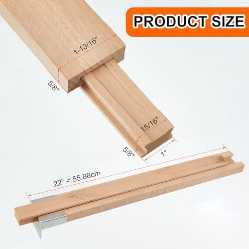2 Pcs Wood Drawer Slides Bottom Mount Classic 16 Inches Center Guide ...
