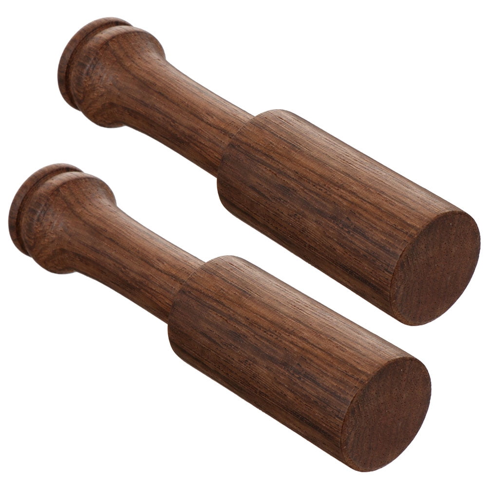 2 Pcs Wood Gong Mallet Handmade Singing Bowl Grinding Rod Sound Therapy