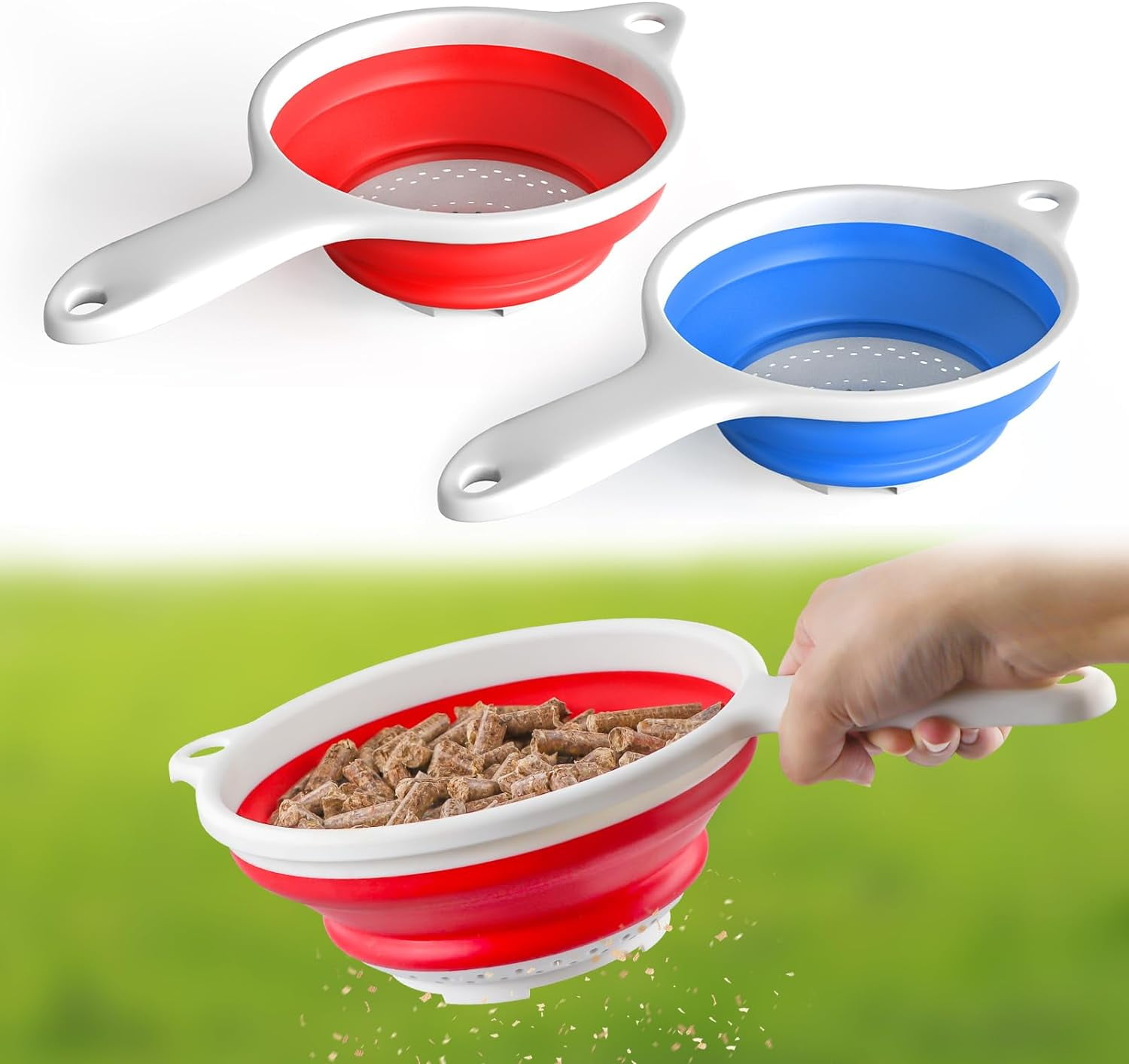 2 Pcs Wood Pellets Sifter, Pellets Sifting Pan Sieve Suitable for