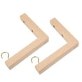 thumbnail image 1 of ifundom Wooden Plant Hangers Beige 2 Pack for Balcony Decor Indoor Outdoor Hanging Planter Holders, 1 of 6