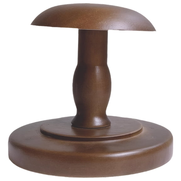 2 Pcs Wooden Hat Rack Tabletop Set, Rustic Hat Rack with 4.7 in / 12 cm Top, 5.9 in / 15 cm Height, Brown Hat Display Stand for Wigs, Baseball Caps, Hat Organizer for Home, Store