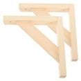 2 Pcs Wooden Tripod Wall Shelf Brackets Floating Heavy Duty Mounted