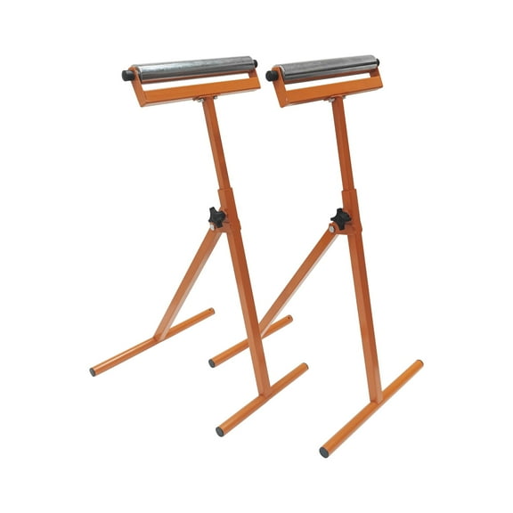 2 Pcs Woodworking Support Roller Stands Adjustable Height Twin Pack 176 Lbs Load Capacity