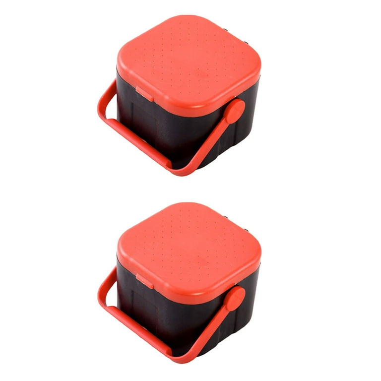 Deli 2 Pcs Worm Box Worms Container Fishing Tool Fishing Accessories Portable Earthworms Fishing Supply Baby, Size: 10x10cm, Other