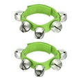 thumbnail image 1 of 2 Pcs Wrist Bells, 11in Ankle Bells Jingle Bells Percussion Instruments Musical Rhythm Band with 5 Silvery Bells, Green, 1 of 6