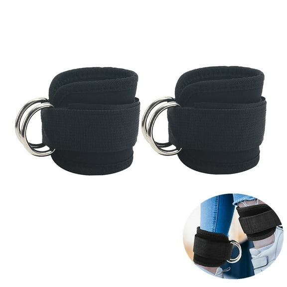 2 Pcs Wrist Cuffs Lifting Straps with D Rings for Cable Machine, Adjustable Gym Weightlifting Straps