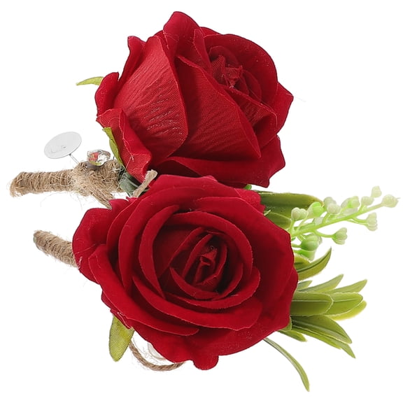 2 Pcs Wrist Flower Gentlemen Boutonniere Wedding Man Lovers