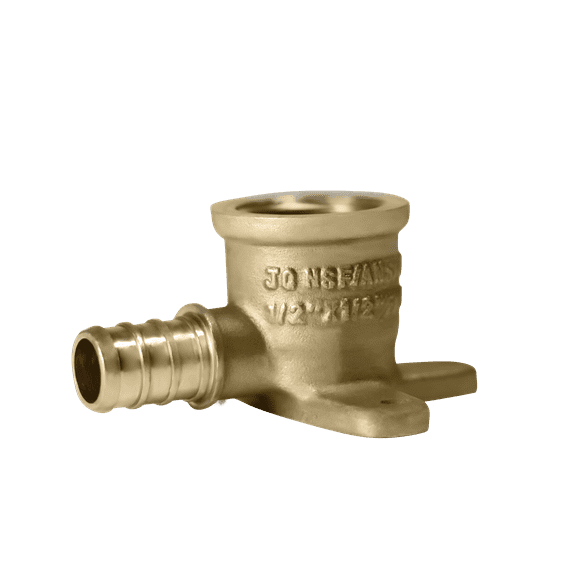 2 Pcs XFITTING 1/2 Inch Pex x 1/2 Inch Female NPT Drop Ear Elbow