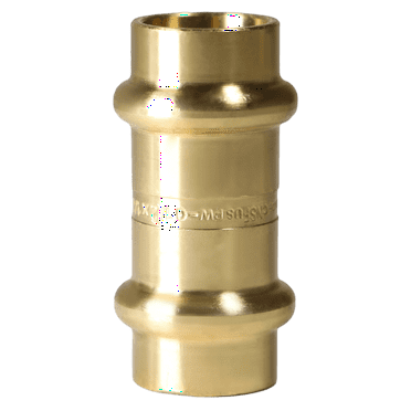 2 Pcs XFITTING 1/2 in x 1/2 in Press Coupling, Brass,