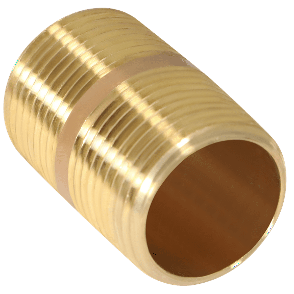 2 Pcs XFITTING 3/4 in x 1-1/2 in Red Brass Nipple, 202-1-15=2XX