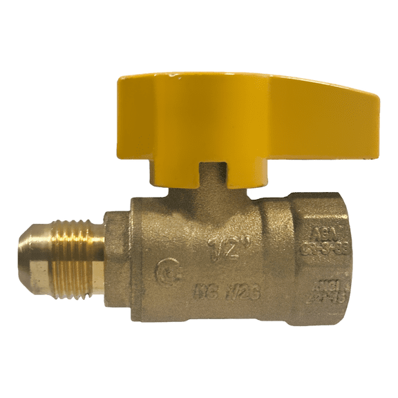 2 Pcs XFITTING 3/8 Inch FLARE x 1/2 Inch FIP Gas Valve, 4-3-1=2