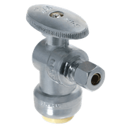 2 Pcs XFITTING OD Compression 1/4 Inch x 1/2 Inch Push Fit Valve, Push Fit Angle Valve, 30-1-7=2XX