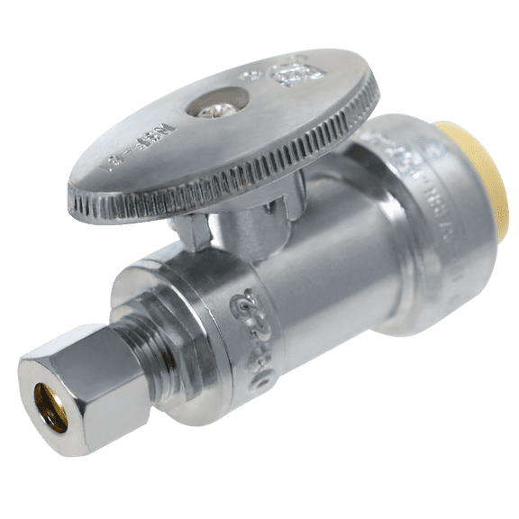 2 Pcs XFITTING OD Compression 1/4 Inch x 1/2 Inch Push Fit Valve, Push Fit Straight Valve, 30-1-6=2XX