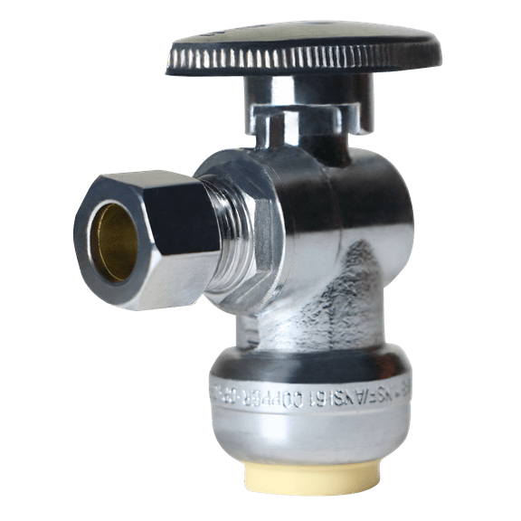 2 Pcs XFITTING OD Compression 3/8 Inch x 1/2 Inch Push Fit Angle Valve, 25-3-2=2XX