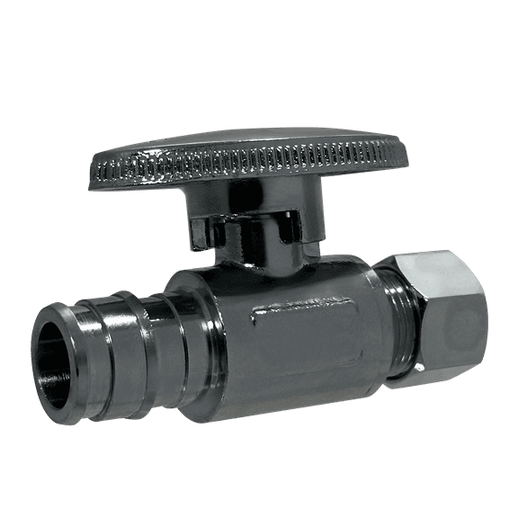 2 Pcs XFITTING Pex A 1/2 Inch x 3/8 OD Compression Straight Stop Valve, 201-3-2=2XX