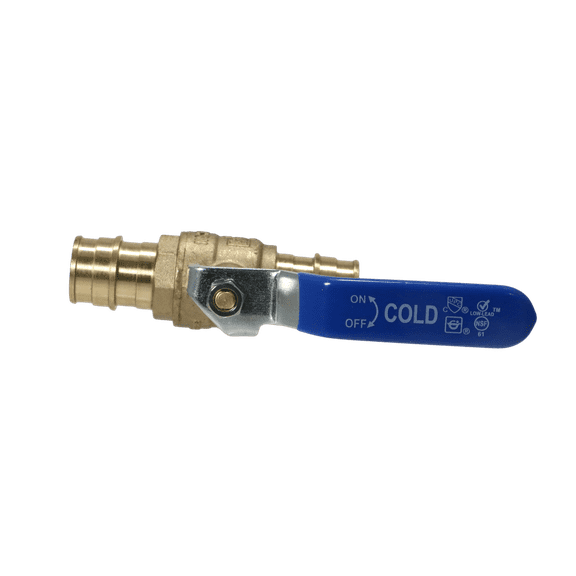 2 Pcs XFITTING Pex A 3/4 Inch x 3/4 InchBall Valve Cold (Blue), 29-5-4=2XX