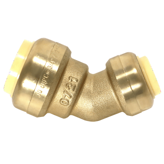 2 Pcs XFITTING Push Fit 1/2 Inch x 3/4 Inch Push Fit 45 Degree Elbow, 30-6-5=2XX