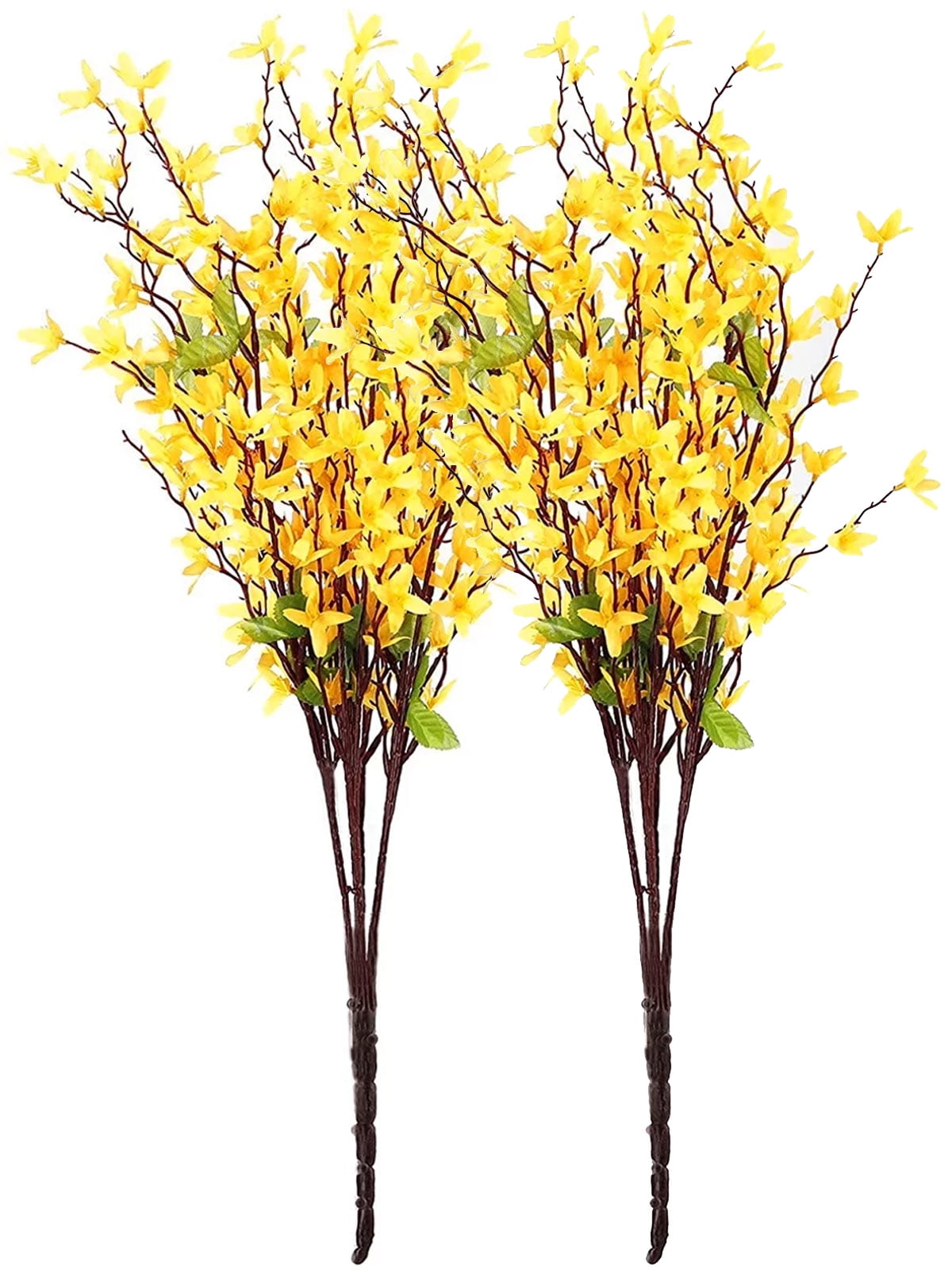 2 Pcs Yellow Flowers, Artificial Flowers, Jasmine Flower, Silk Flowers