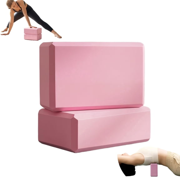 2 Pcs Yoga Blocks, 9"x6"x3" Foam Blocks Yoga Props for Pilates, Stretching, and Meditation – Lightweight Exercise Blocks, Essential for Home or Studio