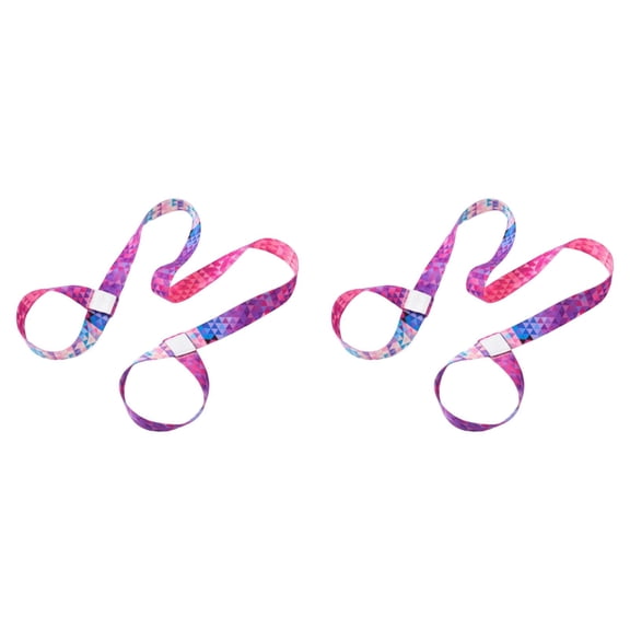 2 Pcs Yoga Mat Strap Adjustable Durable 67 Inch, Yoga Mat Carrier and Stretching Strap 2 in 1, Strong Nylon Harness for Pilates or Exercise Mat, Workout Gear, Yoga