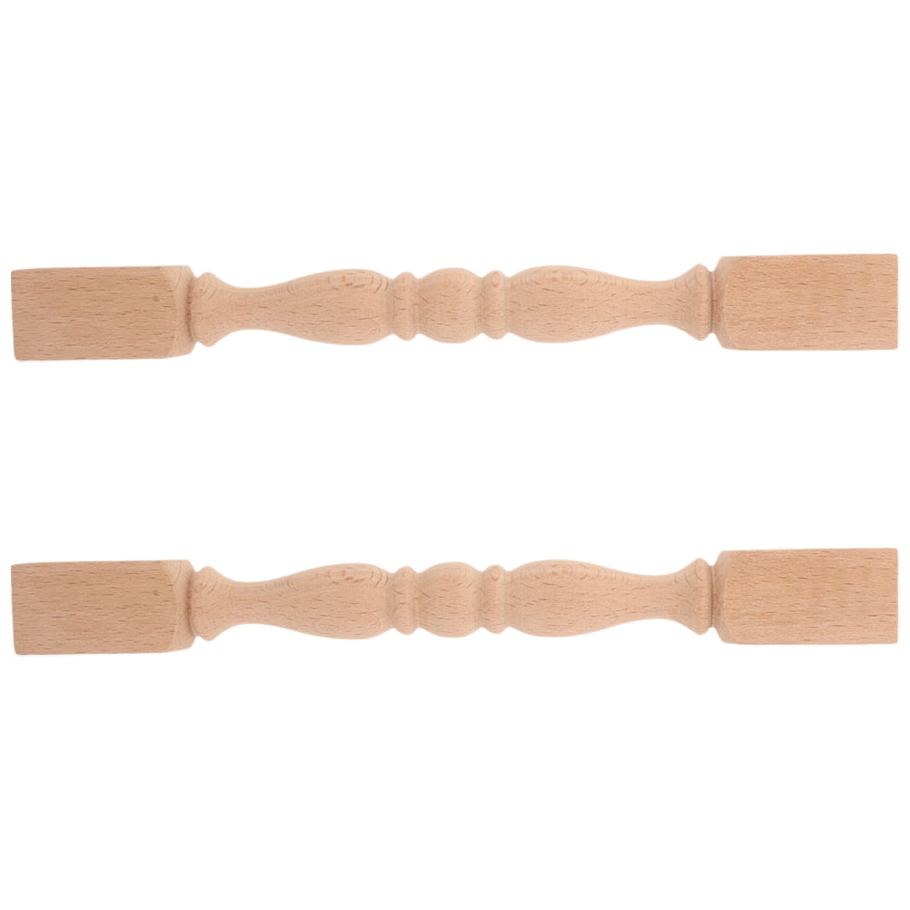 2 Pcs Yuanbaozhu Wood Stair Balusters Wooden Baluster Spindles