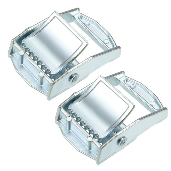 2 Pcs Zinc Alloy Cam Buckle Lock Silver Tone for 25mm Tie Down Strap