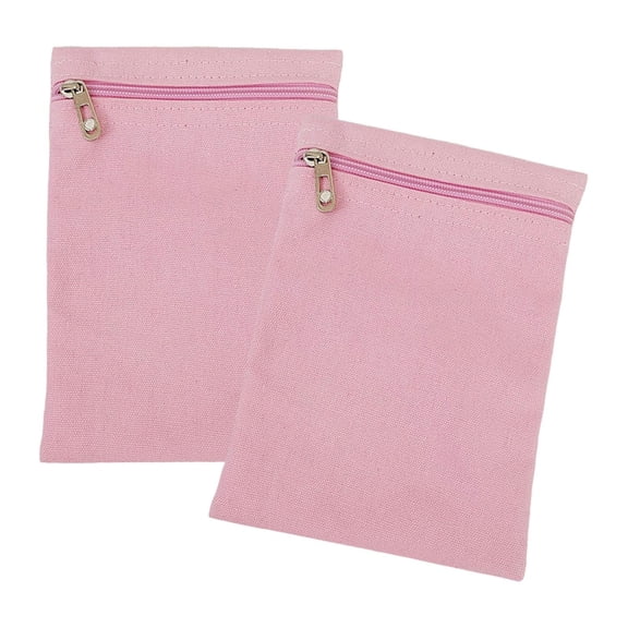 2 Pcs Zipper Pocket Sew in Wallet Canvas Material for Hoodies Jackets Sweatshirts DIY Clothes Organization
