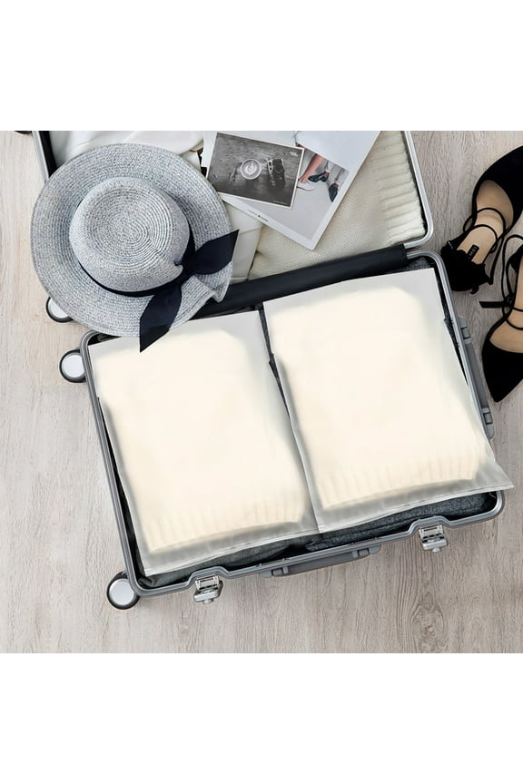 2 Pcs Zipper Storage Bags,Frosted Plastic Bags,Underwear Socks Swimwear Packing Bags,Three Sizes,Waterproof,Transparent Visual Design,Travel Daily Organizer Holiday Gifts