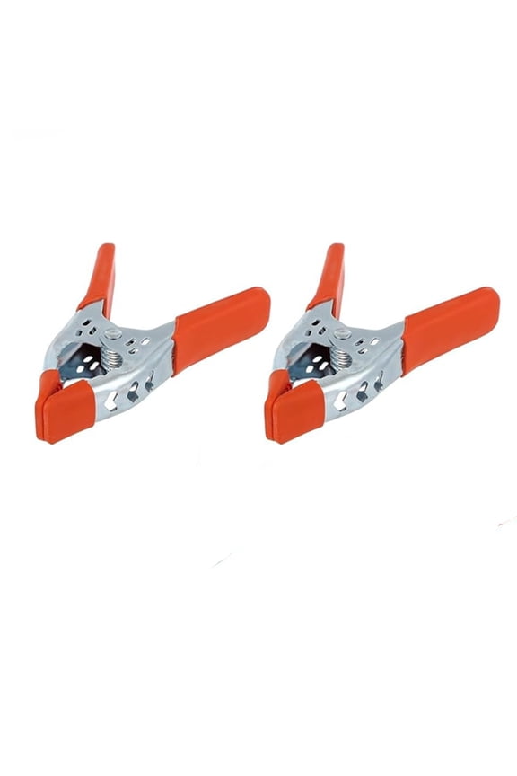 2 Pcs of 6" inch Metal Spring Clamps w/ Rubber Tips, Large Steel Tool Clips