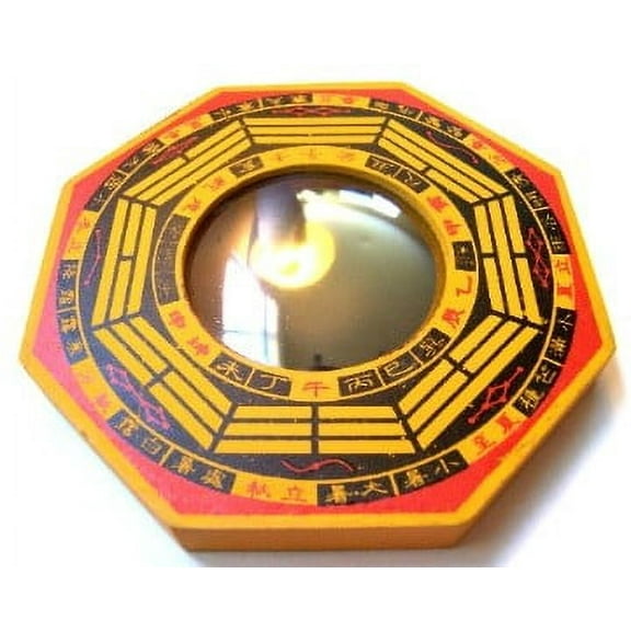 2 Pcs of Feng Shui Bagua Mirrors: One Convex and One Concave Mirror