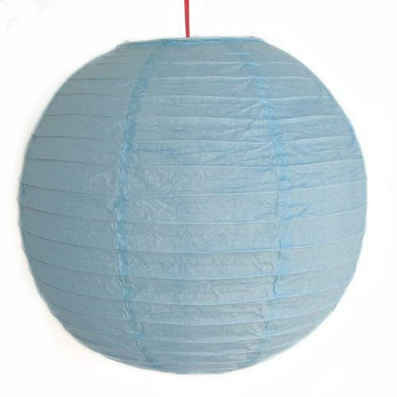 2 Pcs of Sky Blue Chinese Paper Lanterns, Sky Blue Paper Lanterns