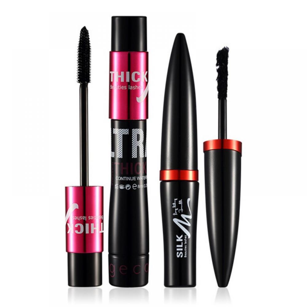 2 Pcs/set Black Mascara Waterproof Eyelash Grafting Kit Makeup Thick