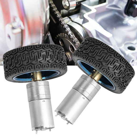 2 Pcs /set DC 6V 280RPM 25GA370 DC Gear Motor 4mm Shaft With Mounting Bracket 65mm Wheel Kits