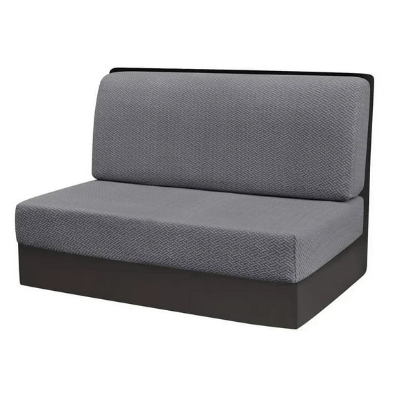 2 Pcs/set Polar Fleece RV Dinette Cushions Covers Stretch Couch Cover Booth Seat Covers RV Camper Car Bench Backrest Cover
