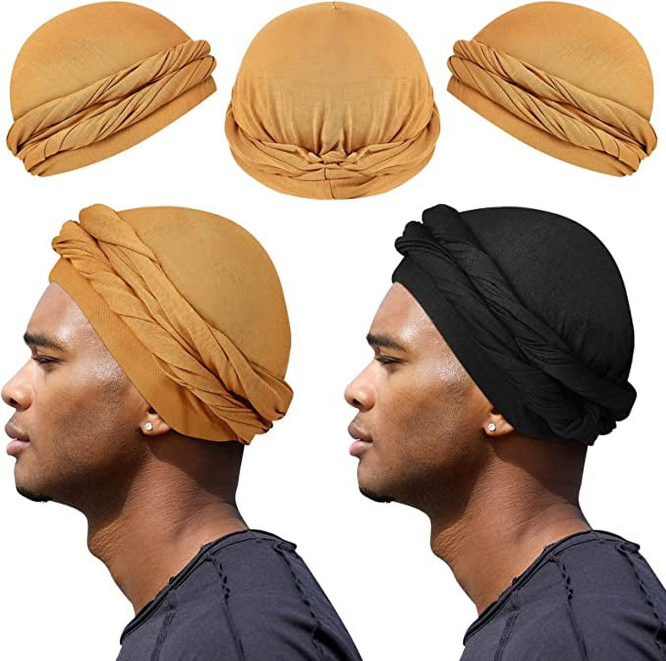 2 Pcs turban for men vintage turban twisted elastic satin turban hair turban Walmart