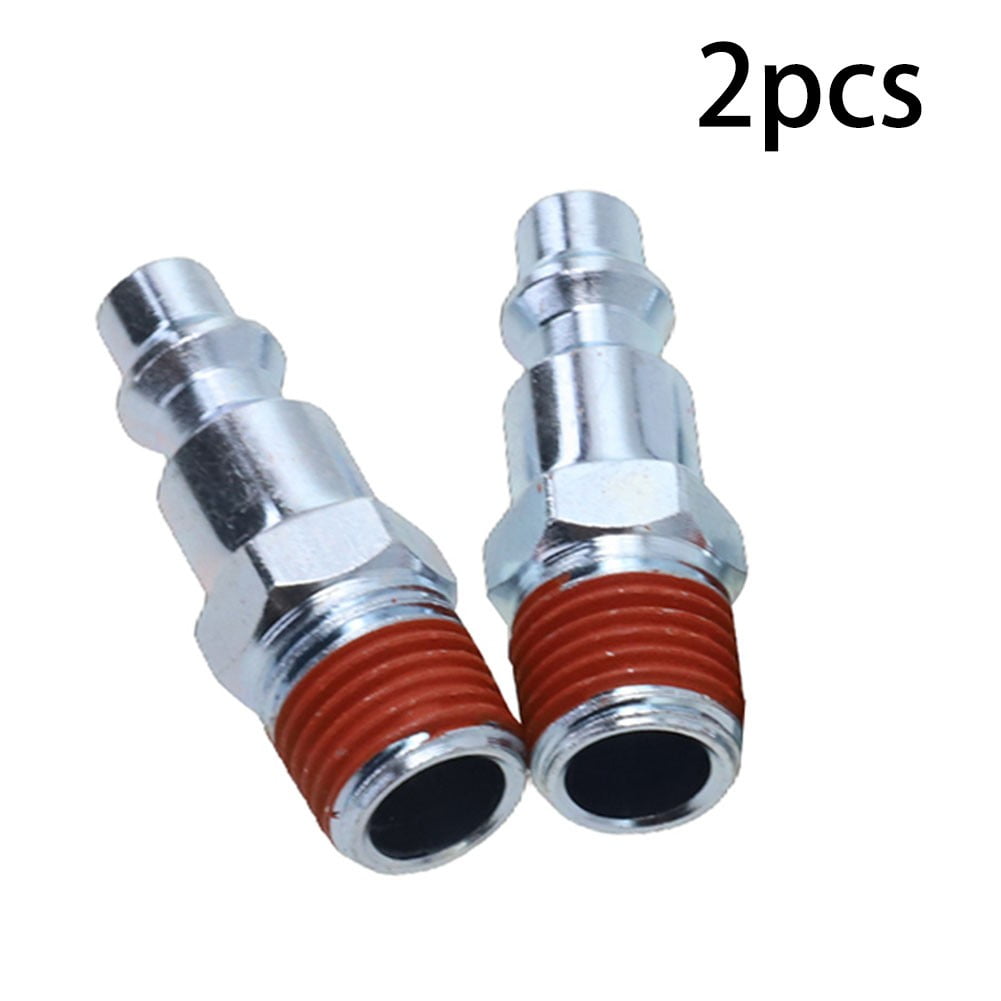 2 Pcs1/4 Inch Npt Male Air Line Fitting Hose Compressor Quick Release