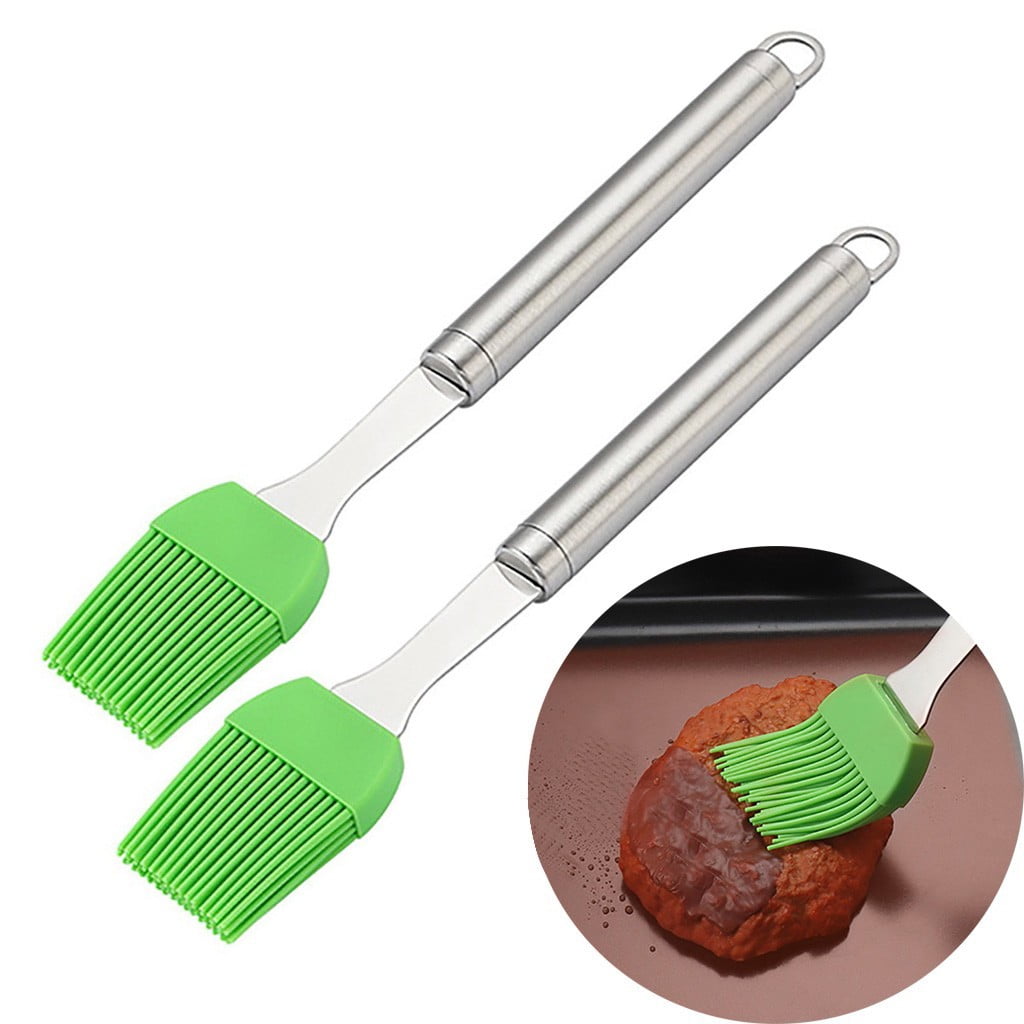 2 PcsSilicone Basting Pastry Brush Cooking Brush for Oil Sauce Butter