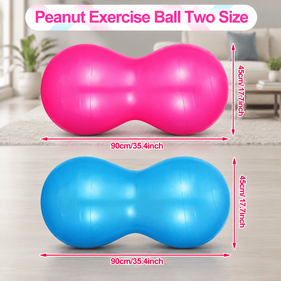 2 Peanut Ball Exercise 35.4 X 17.7 In