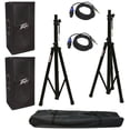 thumbnail image 1 of (2) Peavey Pv112 Pro DJ 12" 800W Passive Speakers Stands Speakon To 1/4" Cables, 1 of 1