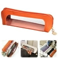 thumbnail image 1 of Under $2, Pencil Case, Large Pvc Pencil Case, Extra Capacity with Wide Opening, Soft Quilted Organizer for Stationery, Stationery Pouch, Orange by Goohae, 1 of 9