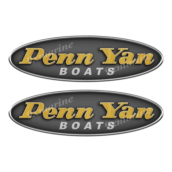 2 Penn Yan Boat Stickers "3D Vinyl Replica" of original