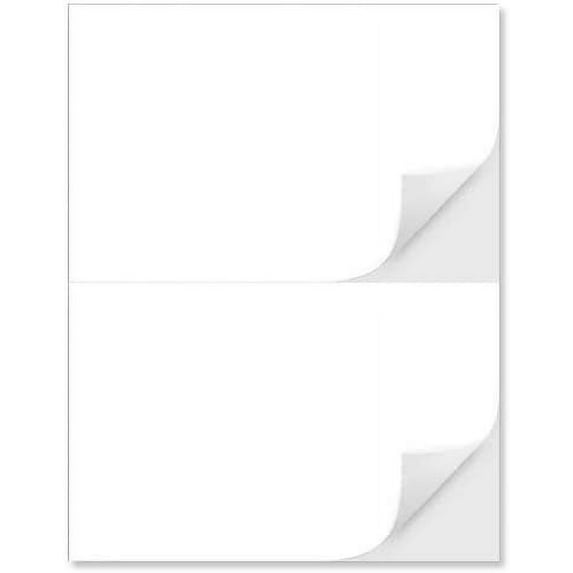 2 Per Page 5-1/2" x 8-1/2" Blank White Laser / Ink Jet Labels, Strong Adhesive, Will Work for USPS Click-N-Ship, FedEx, UPS Shipping Labels 100 Labels