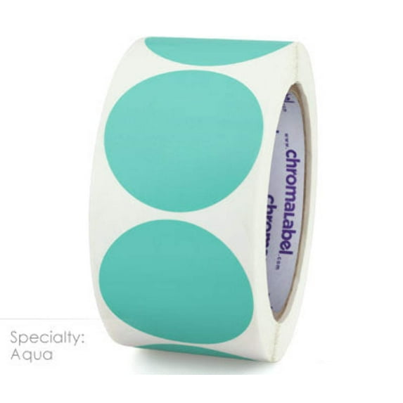 2" Permanent Color-Code Round Dot Inventory Labels: 500/Roll