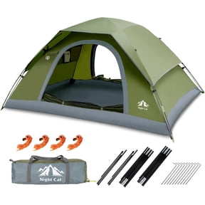 2-Person Backpacking Tent with Dual-Pole Rainfly Spacious Headroom Lightweight Compact Heavy Rainproof Olive Green