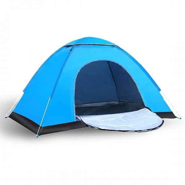 2 Person Camping Tent with Carrying Bag,Portable and Lightweight Outdoor Tent,Easy to Setup Waterproof,Windproof Dome Tent Ideal for Travel,Backpacking,Hiking or Beach Use,Blue